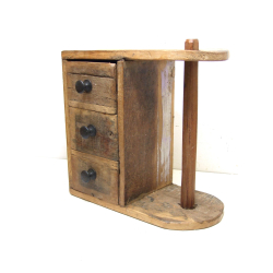 Stojak kuchenny z szufladkami drewno egzotyczne 30x31cm